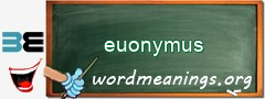 WordMeaning blackboard for euonymus